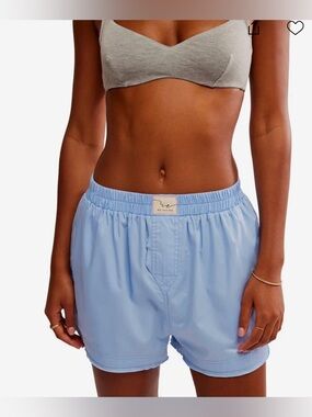 NWT Free People Intimately Day To Day Boxer Short in Color: Placid Blue